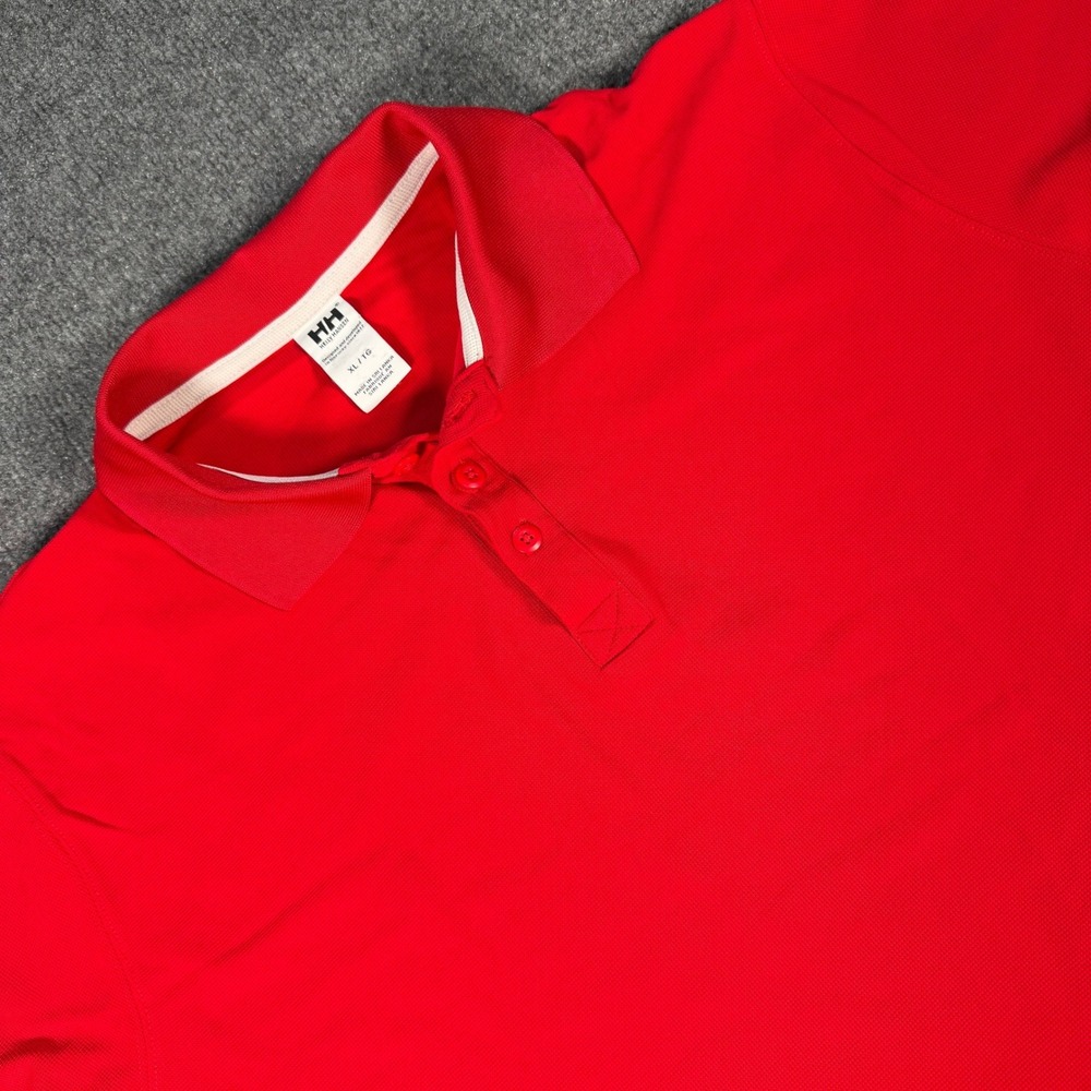 Helly Hansen Mens Red Short Sleeve Polyamide Polo Shirt XL PG 50982 M #4429